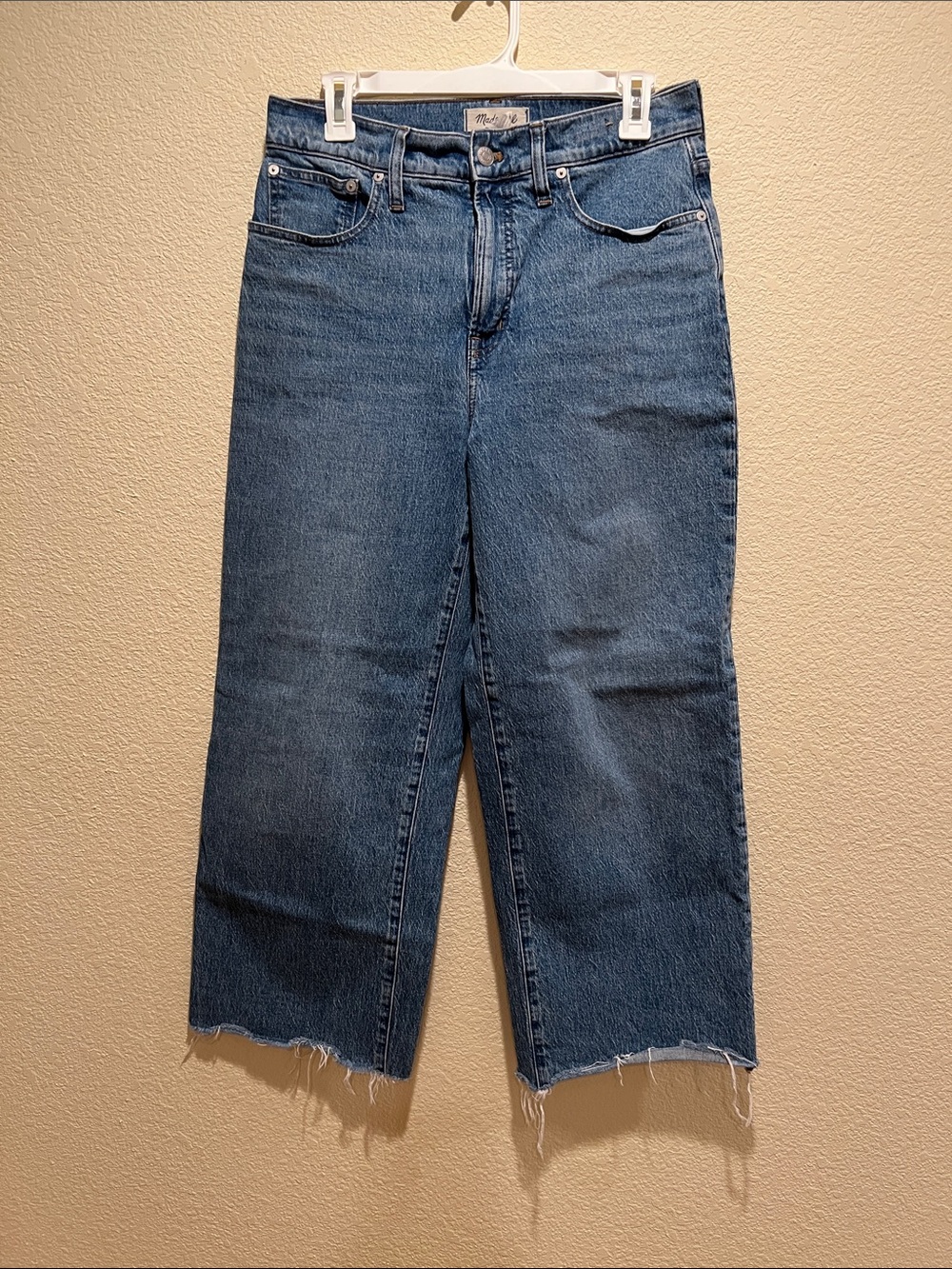 Madewell Wide Crop Women's Jeans in Medium Blue